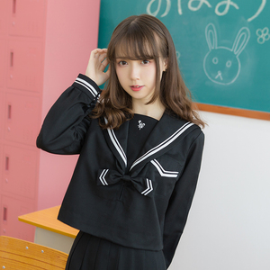 【梗豆物语】名古屋襟黑领白冬服 jk制服水手