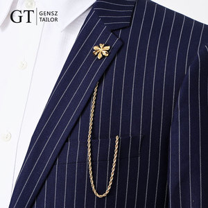 gt绅诚 驳头链lapelchain 前程似锦紫金花西服男装配饰轻奢礼盒