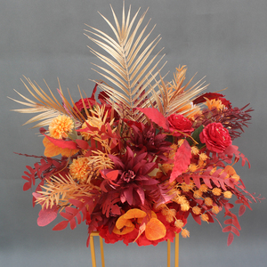 婚庆路引花艺酒店装饰娟花森系新款婚礼堂布置道具舞台仿真t台花