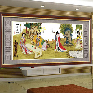 十字绣配线古代人物四大美女名画贵妃貂蝉西施昭君印图全要绣套件