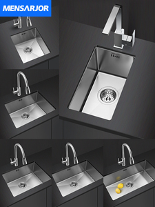 小尺寸不锈钢小水槽迷你单槽厨房家用洗菜盆小型吧台阳台小号水池