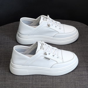 2022年新款小白鞋女百搭休闲夏季白色厚底板鞋小码34码运动鞋两穿