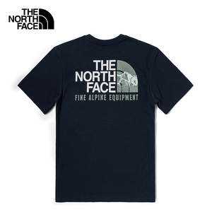 2022春夏新款thenorthface北面短袖t恤男户外圆领透气印花t恤4u9l