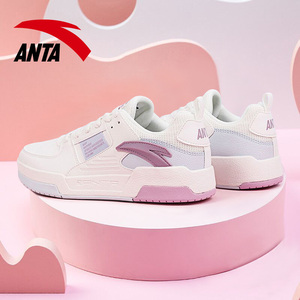 粉色运动鞋女安踏