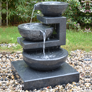 户外流水景石雕摆件 石头雕刻流水喷泉 庭院水景花园石雕流水摆件