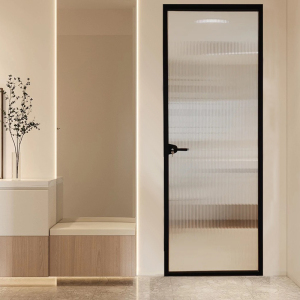 极简窄边框玻璃门厨房厕所卫生间门平开铝合金长虹玻璃厨卫浴室门