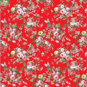 650人付款淘宝i复古怀旧东北风格红色大花布壁纸f饭店民宿背景墙壁纸