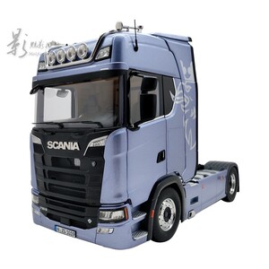 nzg 1:18 斯堪尼亚scania v8 730s 4x2卡车拖头合金模型蓝色#1019