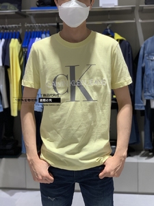 韩国直邮代购 CK JEANS 20年夏季男时尚韩装圆领短袖T恤J315861