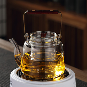 玻璃提把壶耐高温煮茶器家用过滤蒸茶器防烫烧水壶功夫茶具泡茶器