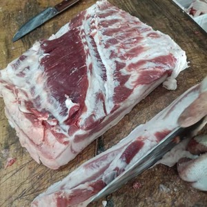 宿松深山散养土黑猪肉腰条排骨带五花4斤