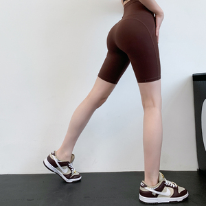 瑜伽短裤女高腰提臀紧身训练跑步速干五分裤夏季骑行裤运动健身裤