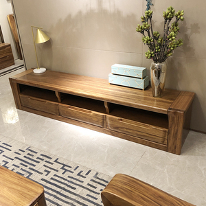 赖氏家具wj-d02电视柜2.38米客厅实木地柜乌金木赖氏实木家具正品