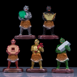 五鬼神像五方贵人像树脂彩绘4寸12寸家用道家地府五灵公祝福摆件