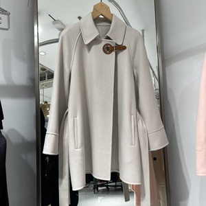 韩版n28双面羊绒大衣女秋冬季黑色气质棉羊毛中长款外套xd5236318