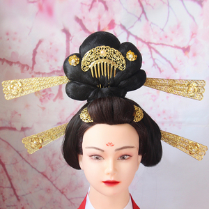 长安12时辰热依扎唐朝汉服诃子裙头饰古风发饰唐风发簪敦煌发梳女