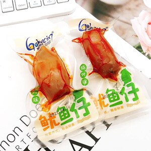 墨鱼仔小包装香辣烧烤味夹心海鲜肉熟食加倍鲜鱿鱼仔年货零食