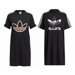 Adidas 三叶草 女运动休闲时尚舒适透气短袖连衣裙 H43973 H20487