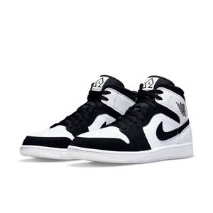 nike耐克男鞋air jordan 1 aj1钻石黑白熊猫中帮复古篮球鞋dh6933