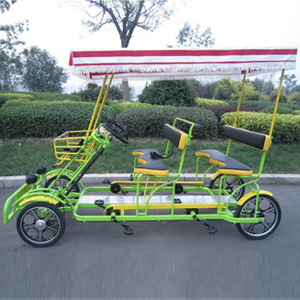 新款热销奥威特联排通座四轮方向盘自行车/旅游观光