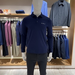 博斯绅威男装秋冬商务都市polo衫长袖t恤119110201060专柜1680