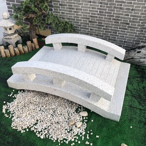 景观小石桥花岗岩石拱桥日式庭院户外扶手小桥流水天然整石栏杆桥