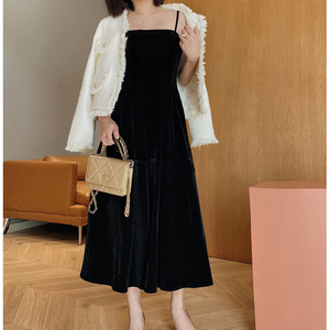 【吊带金丝绒长裙】吊带金丝绒长裙品牌,价格 - 阿里巴巴