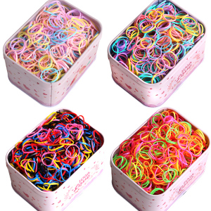 儿童一次性橡皮筋不伤发小号黑皮套女扎头发加粗加厚发圈宝宝发饰