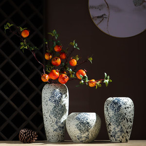 景德镇陶瓷器花瓶装饰摆件中式田园时尚客厅创意插花插摆设工艺品