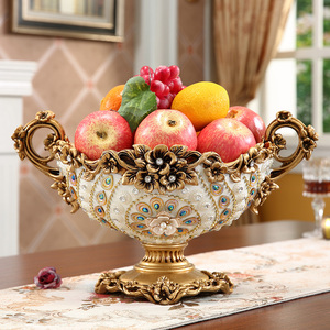 欧式水果盘大号客厅家用创意奢华干果盘糖果盘高档茶几装饰品摆件