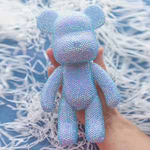 手工送礼物粘钻小熊摆件爱心熊白色熊diy手办镶钻贴钻熊钻暴力熊