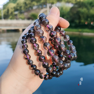 极光23手串天然水晶串珠手链女生日礼物单圈串珠ins小众设计简约