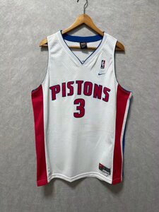 元年绝版 大本 华莱士 活塞队3号 主场白 刺绣款 sw 球迷版 球衣