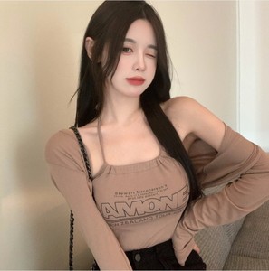 网红直播衣服可爱大胸主播服装显胸大欲女系脖抹胸纯欲风吊带外套