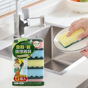 日本进口洗碗海绵擦百洁布清洁刷厨房纳米魔力擦双面洗锅刷百洁擦