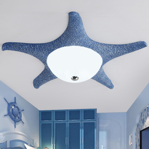 海星地中海风格儿童房间灯具男孩卧室吸顶灯创意卡通led护眼灯饰