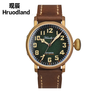 观辰定制青铜大飞行员户外自动机械手表防水夜光男士潜水手表包邮