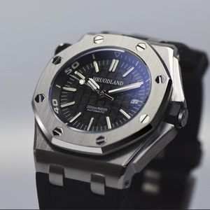 观辰钢款橡树bgw-9蓝夜光潜水运动军工机械手表男