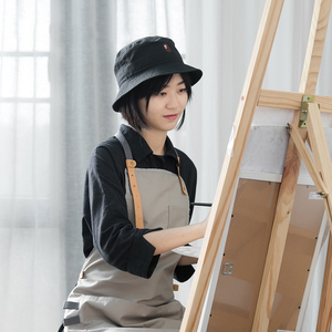 日式咖啡店画画围裙女美术生专用罩衣大人定制防水油画室绘画老师
