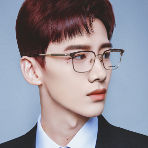 montblanc万宝龙mb0083ok韩板男新款方形近视眼镜框架白敬亭