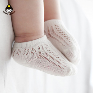 婴儿袜子0-3-6-12个月棉质船袜儿童网眼袜新生儿防滑宝宝袜子春夏