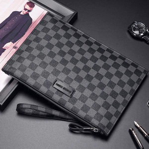 mk手包男真皮休闲男包信封包夏季男士手拿包商务手抓包夹包手机包