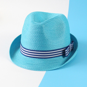 天蓝色潮搭帽子可折叠可水洗礼帽防紫外线草帽春夏清爽色时尚礼帽