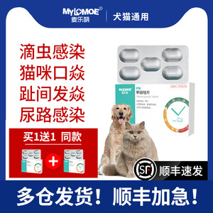 猫咪口炎猫用甲硝唑粉宠物猫滴虫病球虫药驱虫替硝唑片狗狗趾间炎