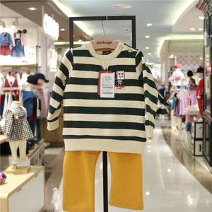 韩版allo lugh男女童套装 阿路和如2024冬款童装加绒套装762裤子