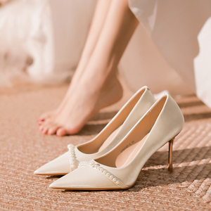 香槟色高跟鞋女百搭