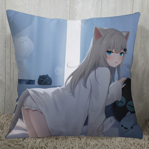 猫羽雫周边抱枕猫耳美少女gawrgura动漫二次元双面定制洛天依靠枕