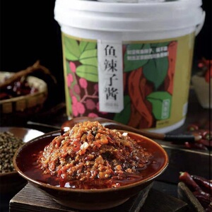 瑞远鱼辣子酱4kg桶装商用酸辣开胃酱料川菜灵魂鱼香泡椒味调料
