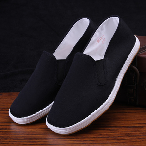 京特老北京布鞋男士透气青年牛筋底休闲鞋手工千层底中老年爸爸鞋