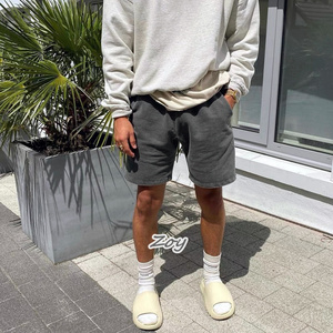 represent 21ss纯色高街侃爷抽绳拉链短裤水洗做旧休闲运动五分裤